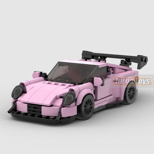 Image of Porsche GT3 RS Pink Edition - Lego Building Blocks by Targa Toys