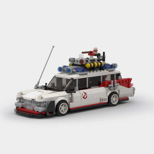 Ghostbusters ECTO-1 made from lego building blocks