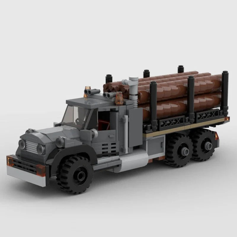 Image of Log Truck - Lego Building Blocks by Targa Toys