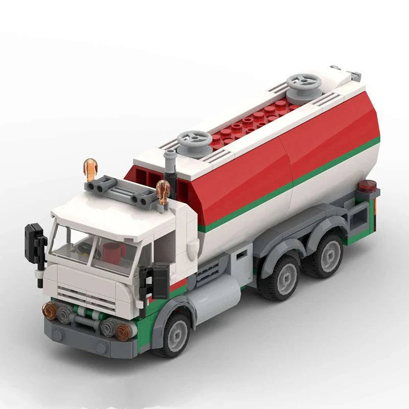 Image of Oil Truck - Lego Building Blocks by Targa Toys