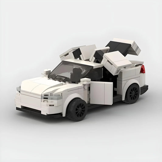 Tesla Model X made from lego building blocks