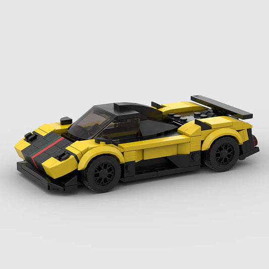 Pagani Zonda Cinque Roadster made from lego building blocks