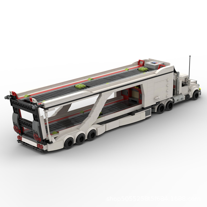 Big Rig Car Transporter made from lego building blocks