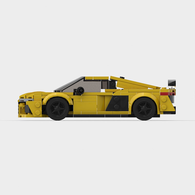 Audi R8 made from lego building blocks