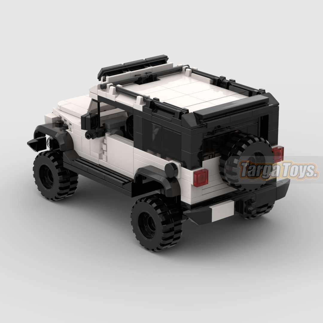 Jeep Wrangler Rubicon White made from lego building blocks