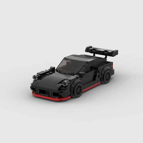 Porsche GT3 RS Black Edition made from lego building blocks