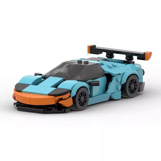 Ford GT Heritage Edition made from lego building blocks