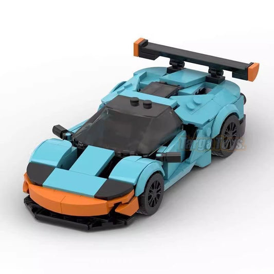 Ford GT Heritage Edition made from lego building blocks