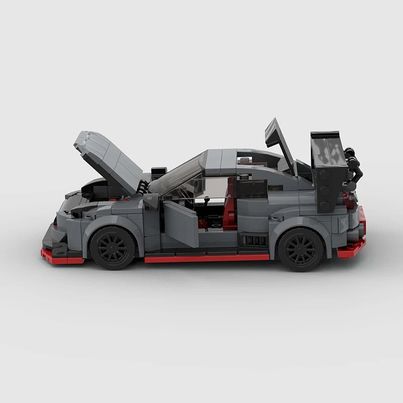 Nissan Skyline GT-R R35 Liberty Walk made from lego building blocks