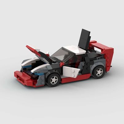 Ken Block's Audi S1 Hoonitron made from lego building blocks