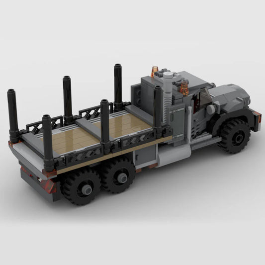 Log Truck made from lego building blocks