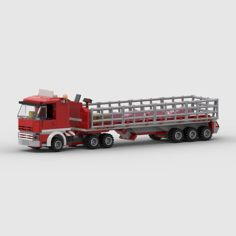 Image of Agriculture Truck - Lego Building Blocks by Targa Toys