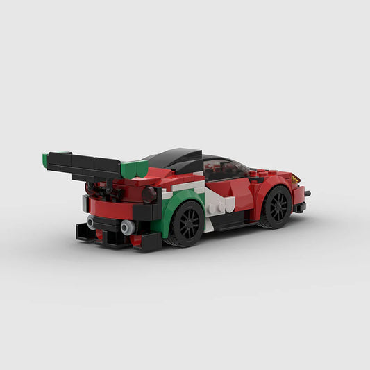 Ferrari 488 GT3 EVO made from lego building blocks