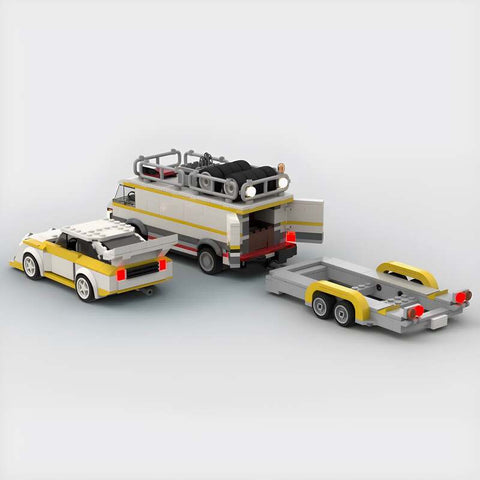 Audi Sport Quattro Transporter made from lego building blocks