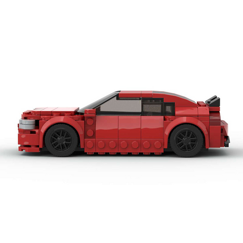 Dodge Charger RT made from lego building blocks