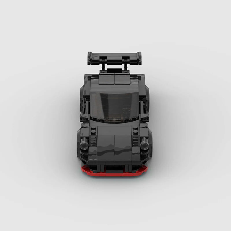 Porsche GT3 RS Black Edition made from lego building blocks