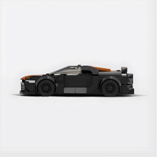 Bugatti Chiron Sport made from lego building blocks