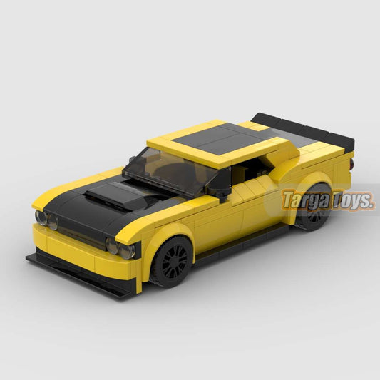 Dodge Challenger SRT Demon made from lego building blocks
