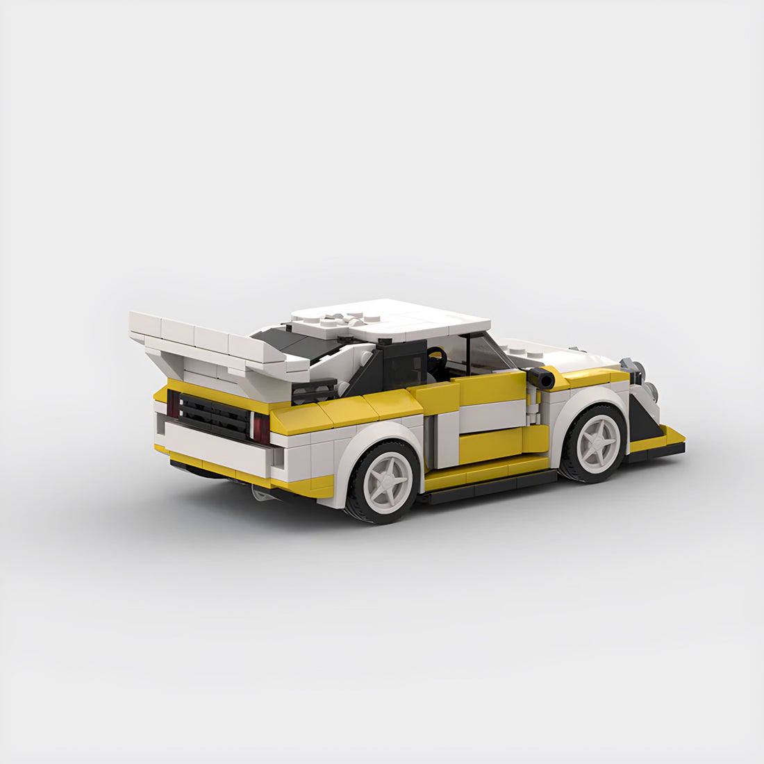 Audi Sport Quattro S1 Rally Car made from lego building blocks