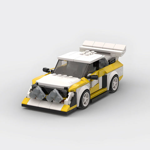 Audi Sport Quattro S1 Rally Car made from lego building blocks
