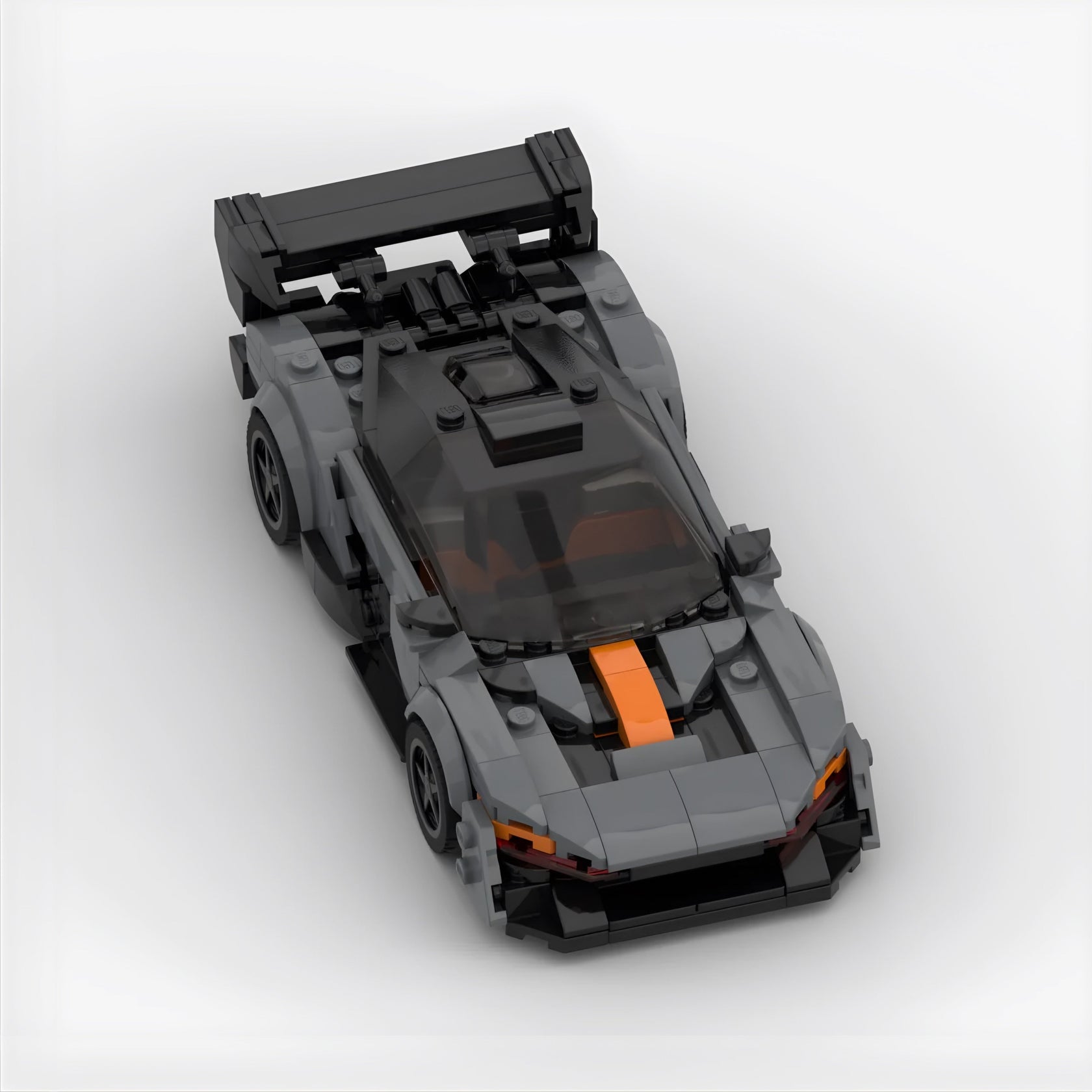 McLaren Senna GTR Grey made from lego building blocks