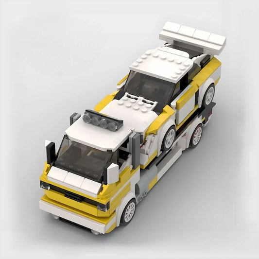 Audi Sport Quattro Trailer made from lego building blocks