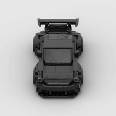 Porsche 911 930 RWB black made from lego building blocks