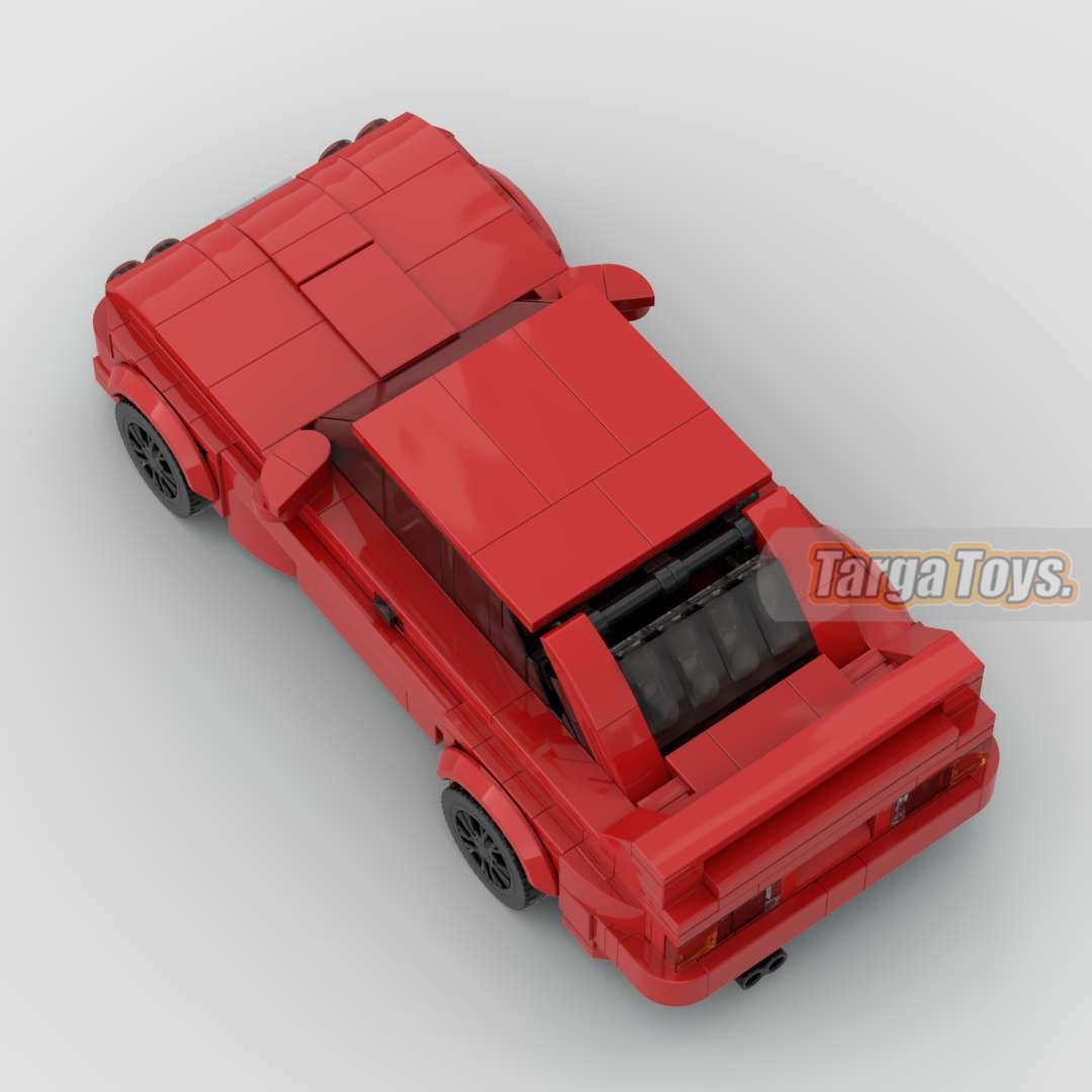 BMW M3 E30 | Red made from lego building blocks