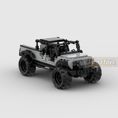 Jeep Wrangler Gladiator made from lego building blocks
