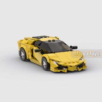 Lamborghini Aventador made from lego building blocks