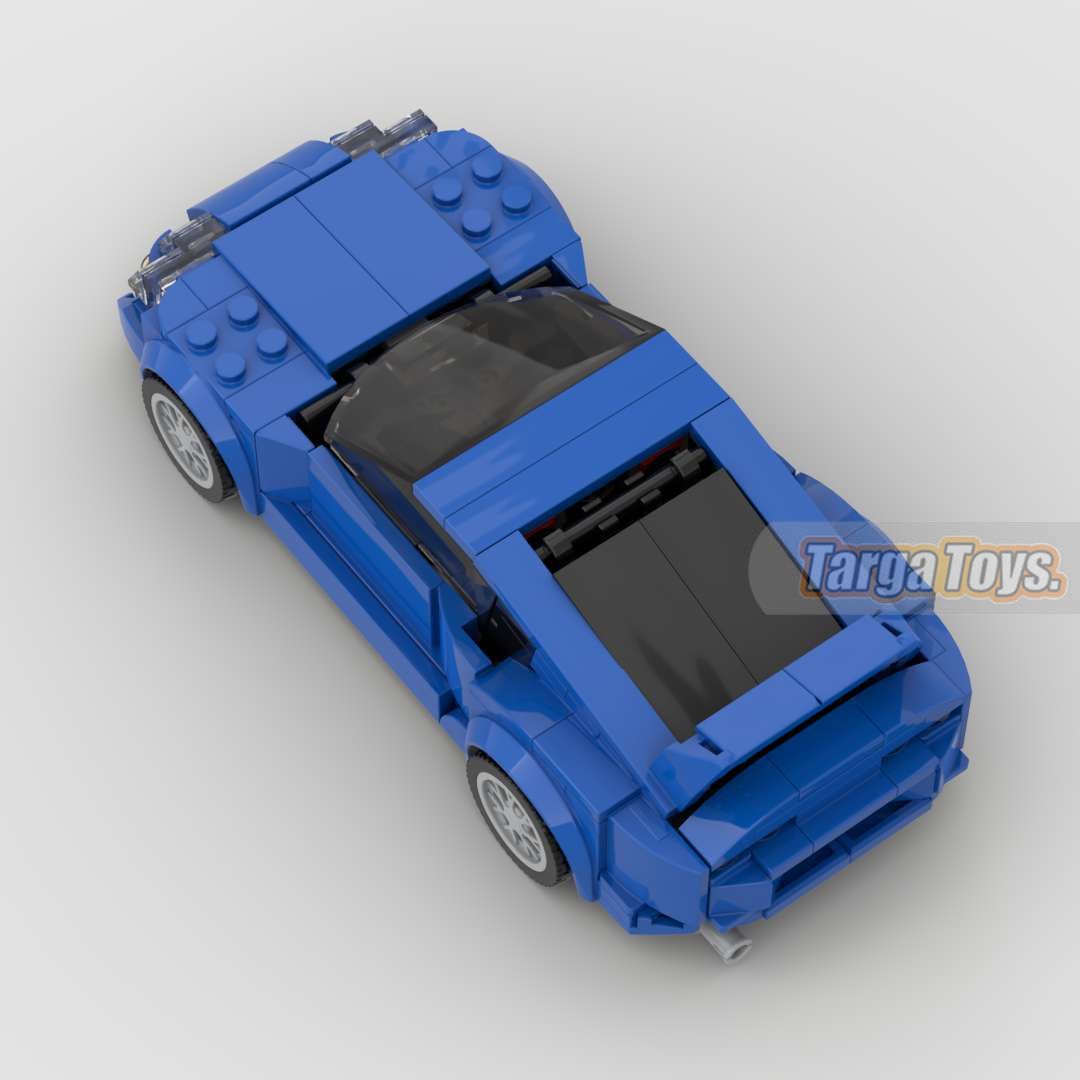 Toyota Supra MK4 Blue made from lego building blocks