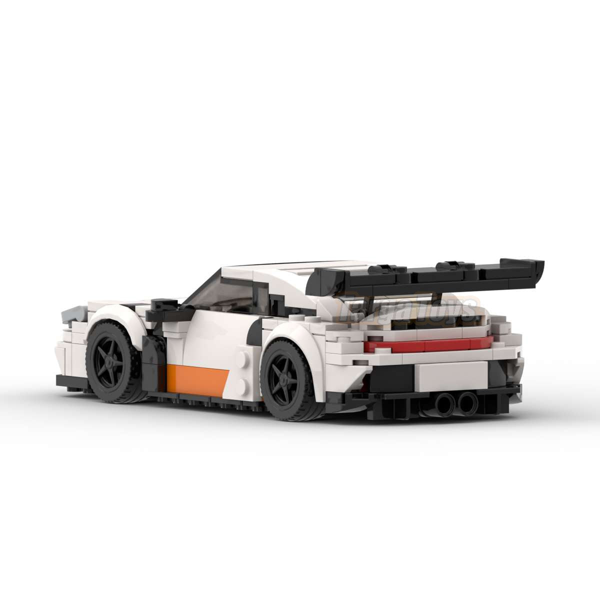 Porsche 911 992 GT3RS made from lego building blocks