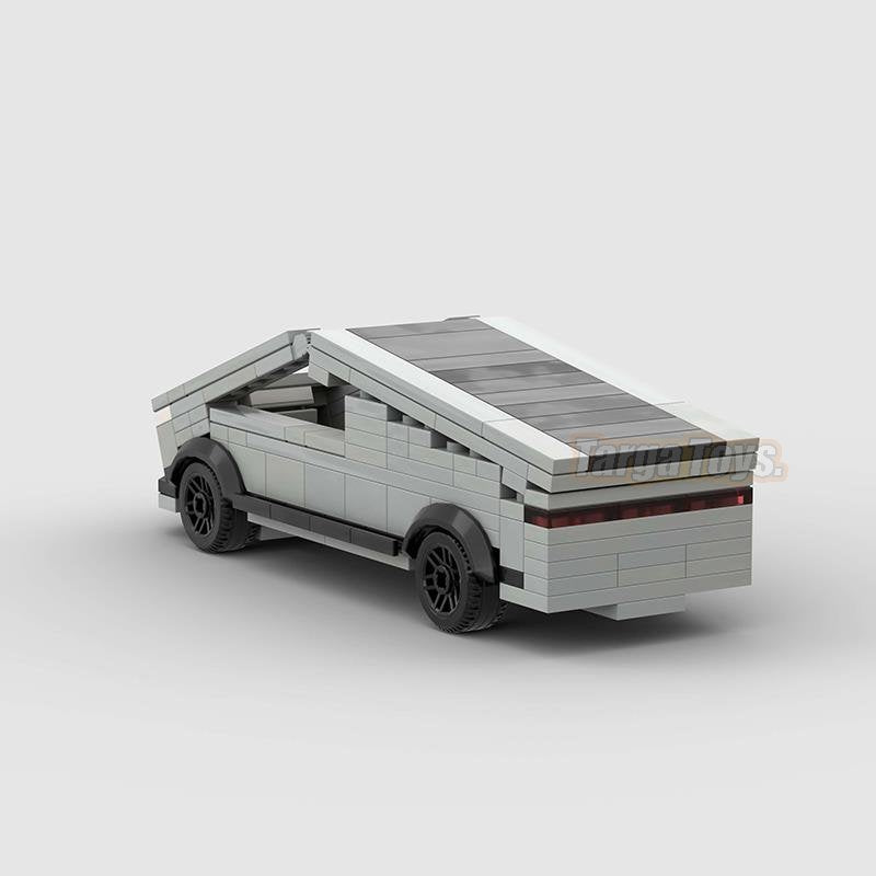 Tesla Cybertruck made from lego building blocks
