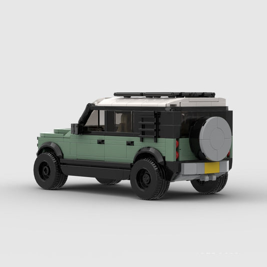 Land Rover Defender made from lego building blocks
