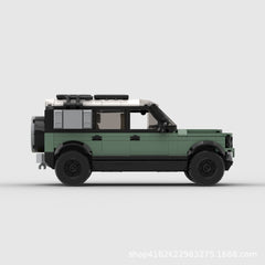 Land Rover Defender made from lego building blocks