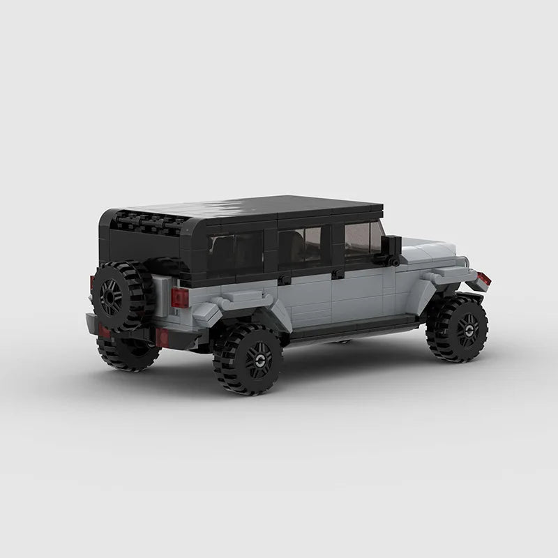Jeep Wrangler made from lego building blocks
