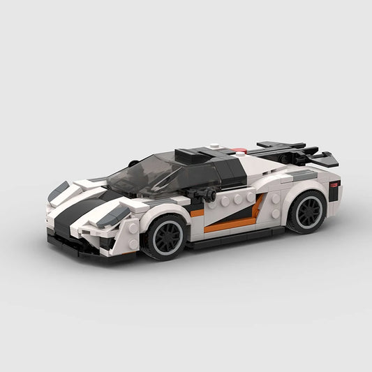 Koenigsegg One made from lego building blocks