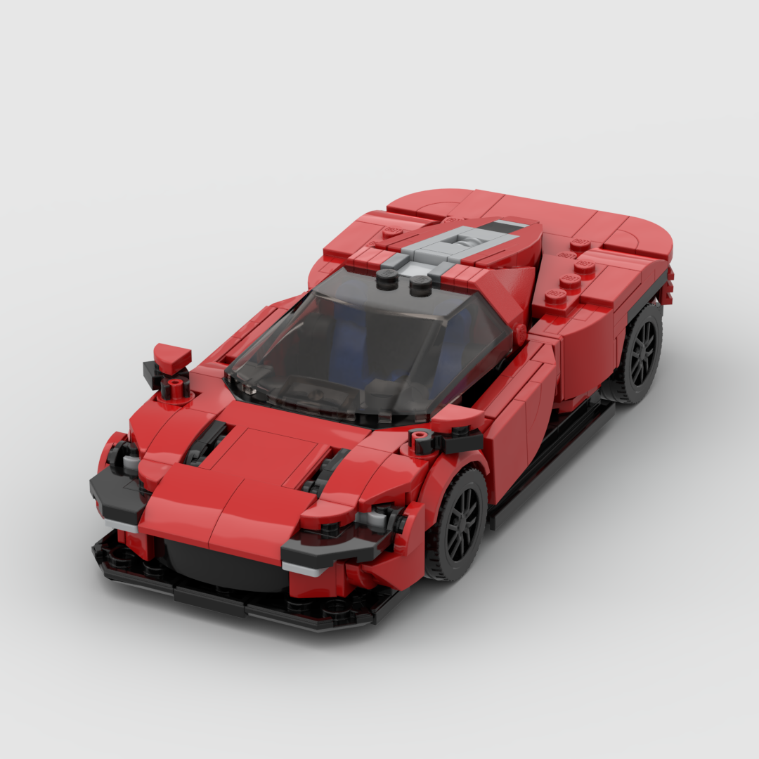 Ferrari Daytona SP3 made from lego building blocks