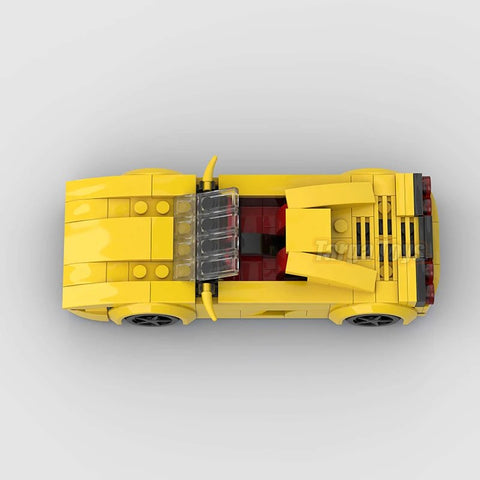 Ferrari F355 Spider made from lego building blocks