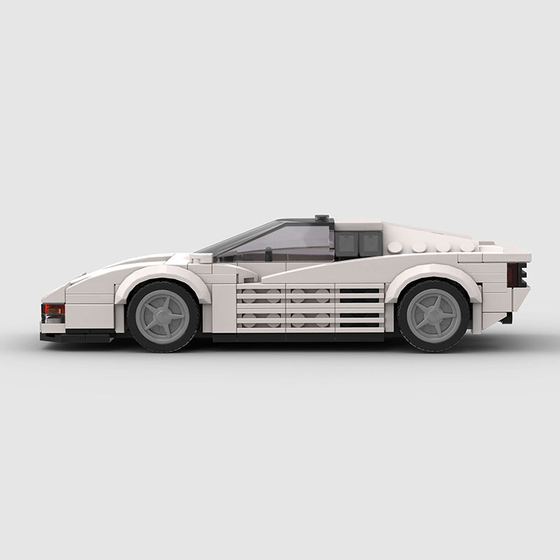 Ferrari Testarossa made from lego building blocks - Targa Toys