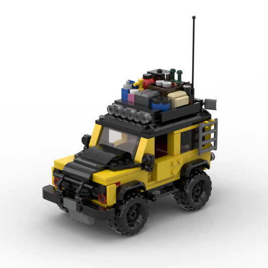 Land Rover Defender Safari made from lego building blocks