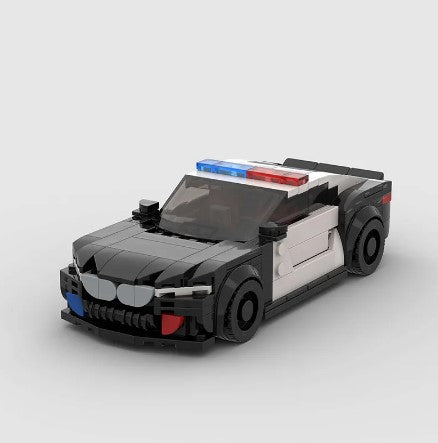 Image of BMW M8 Police Cruiser - Lego Building Blocks by Targa Toys