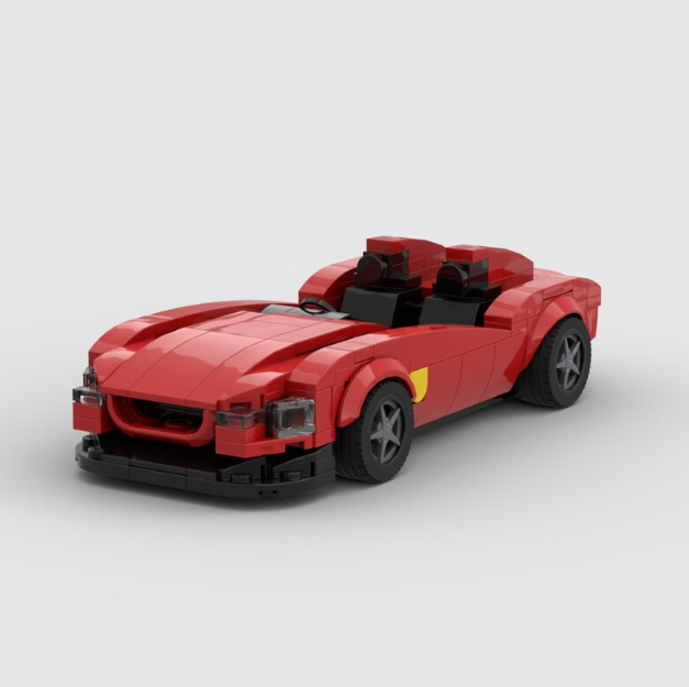 Ferrari Monza made from lego building blocks