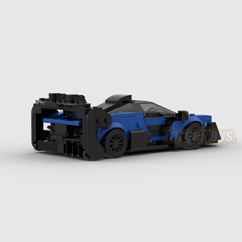 McLaren Senna GTR Blue made from lego building blocks