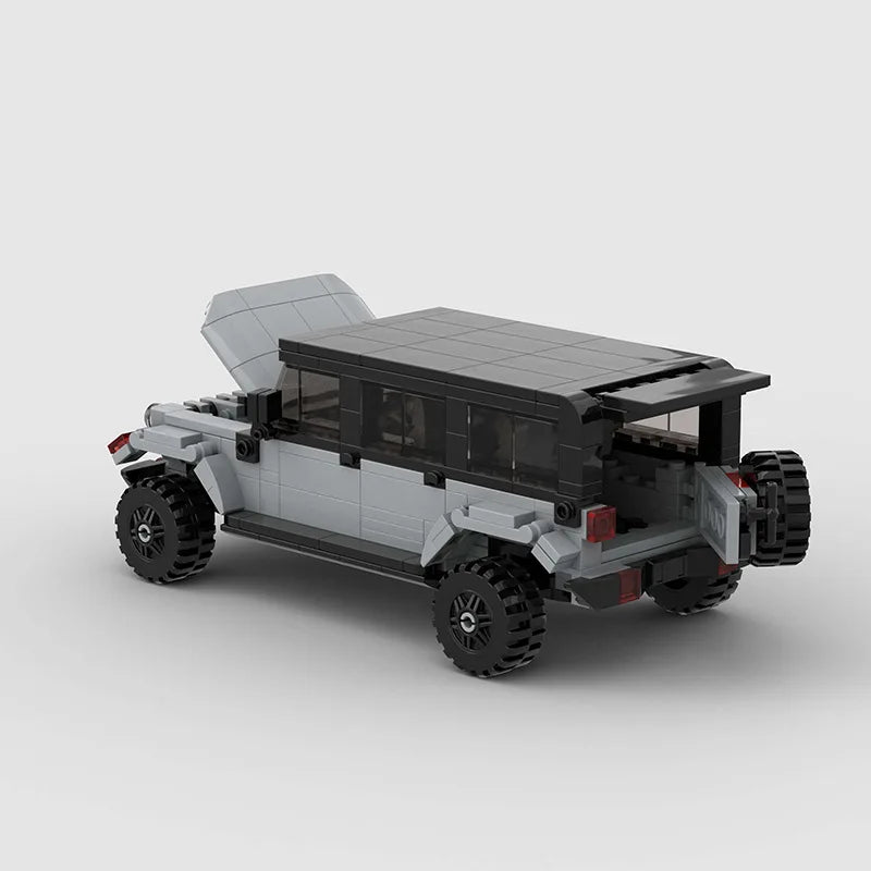 Jeep Wrangler made from lego building blocks