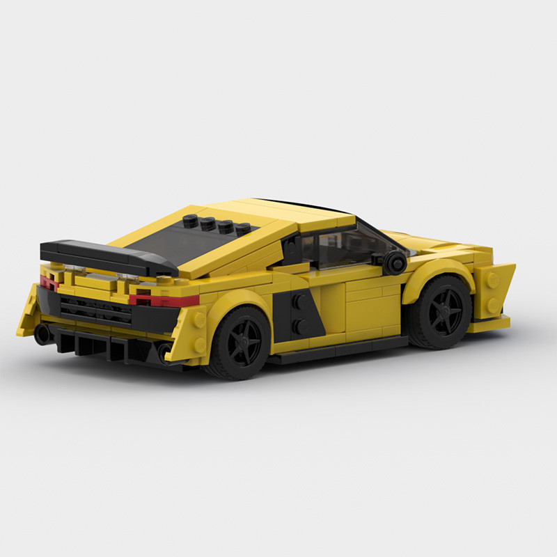 Audi R8 made from lego building blocks