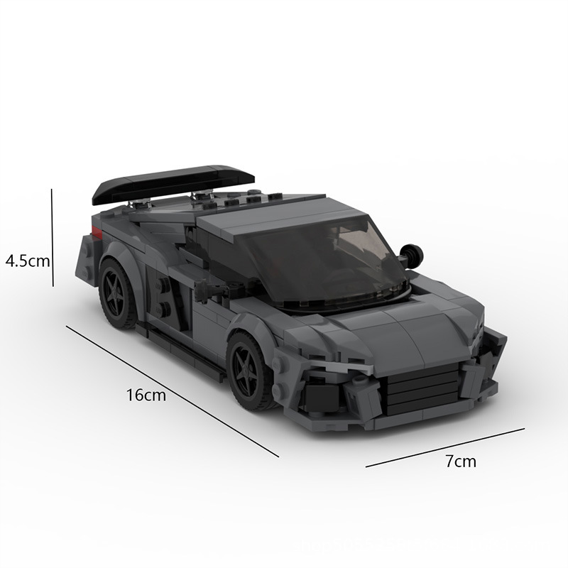 Audi R8 made from lego building blocks