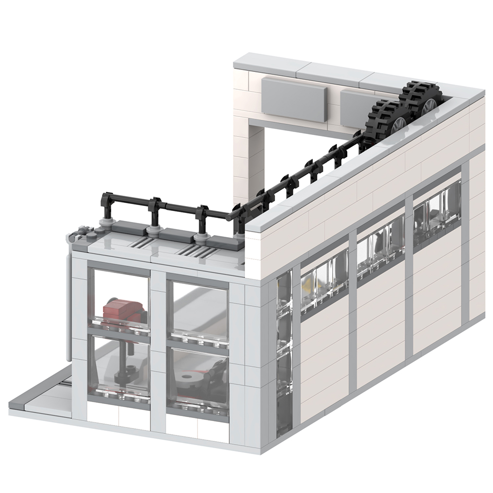 Auto Mechanics Workshop made from lego building blocks