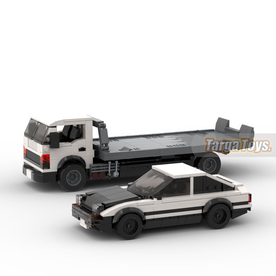 Rescue Flatbed Trailer made from lego building blocks