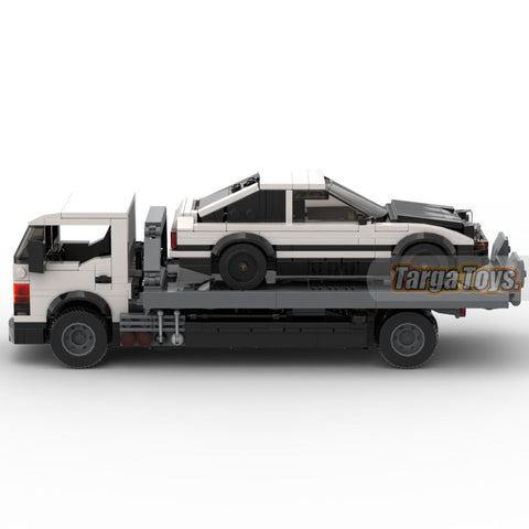Rescue Flatbed Trailer made from lego building blocks